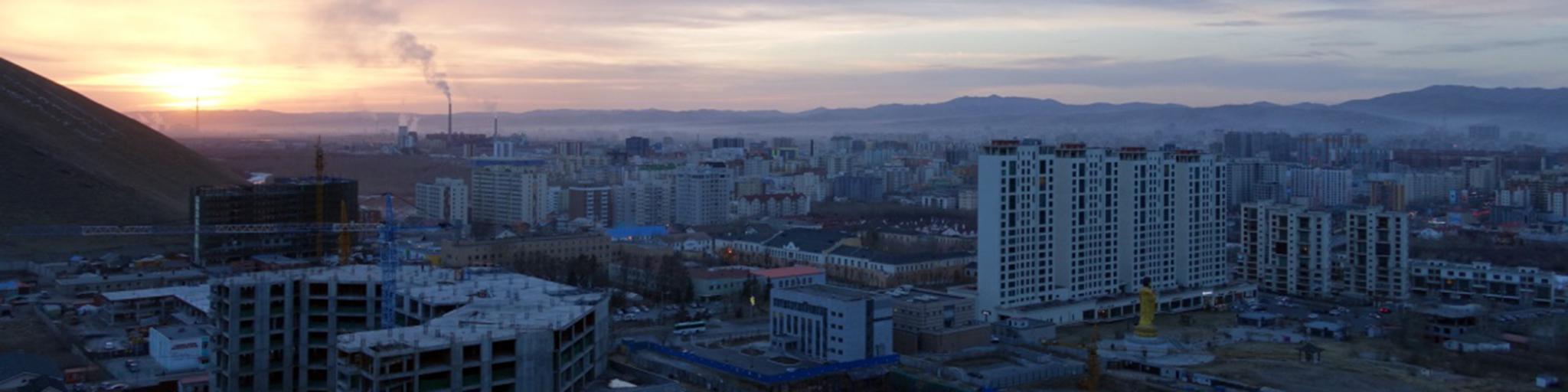 View over Ulaanbaatar in smog