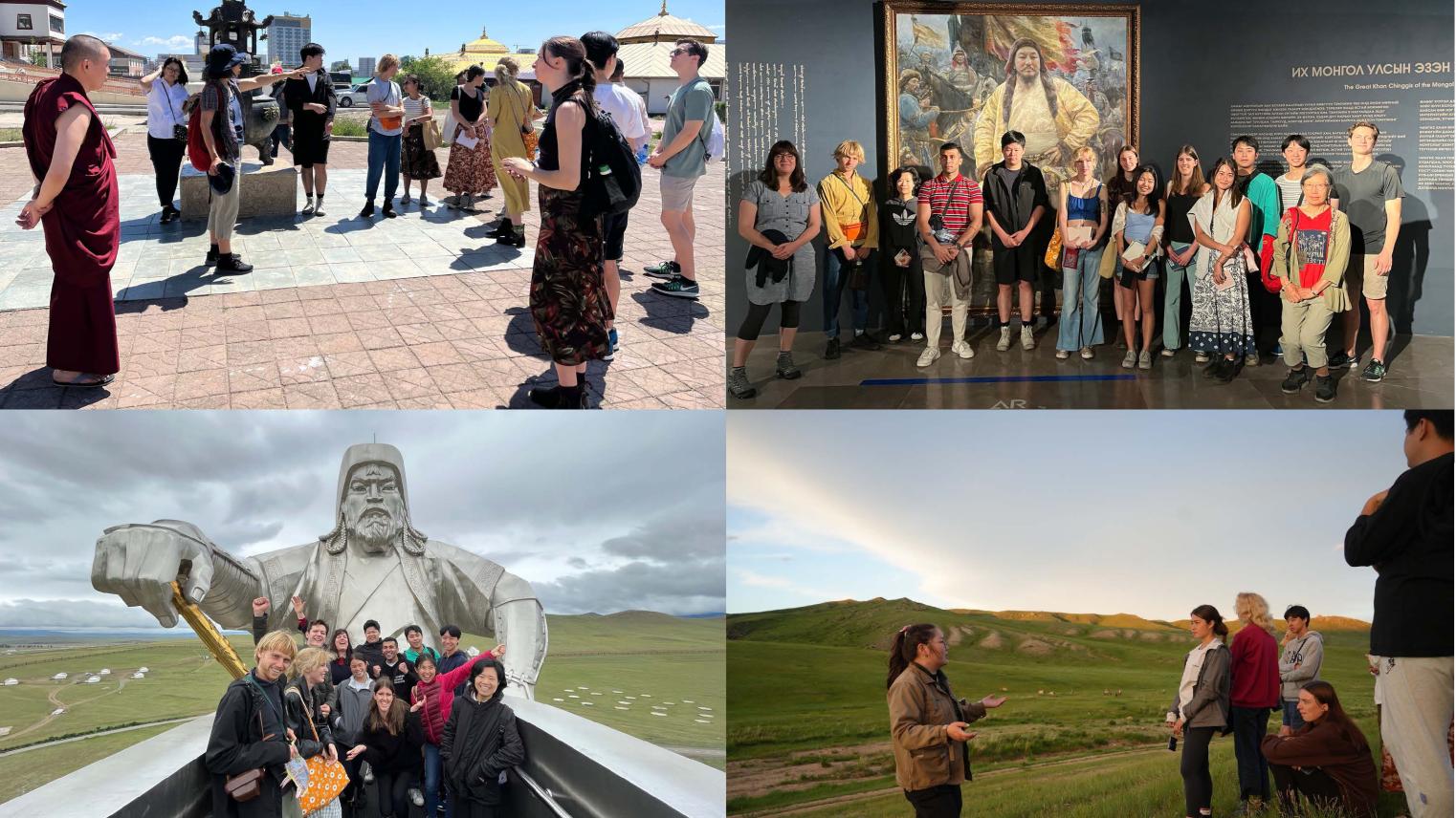 Ganden Monastery, Chinggis Khan Museum,The equestrian statue of Genghis Khan, Hustai Nuruu National Park 